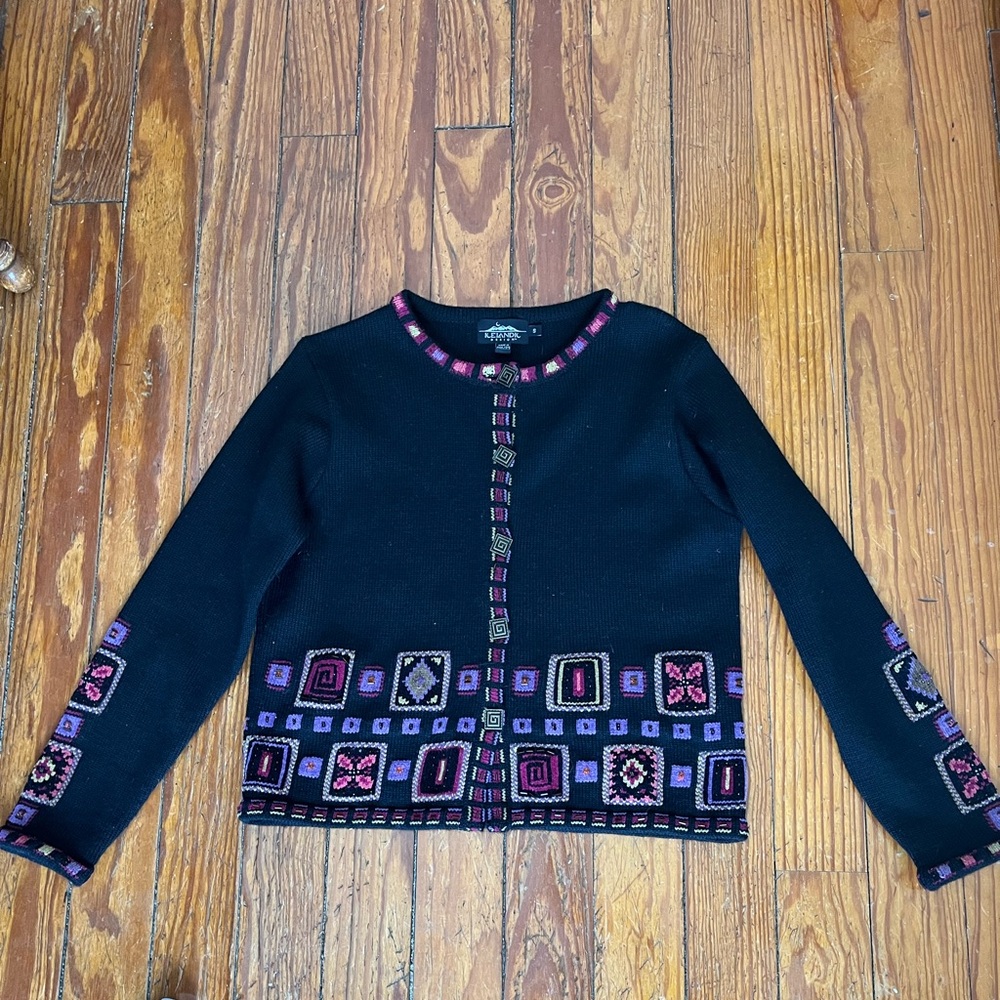 Whimsigoth Icelandic Design Wool Blend Sweater